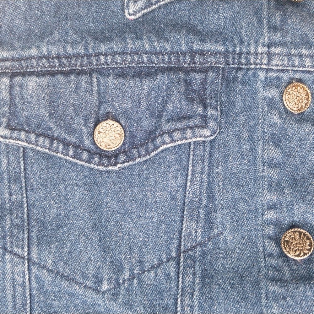 KZK 90s Vintage Denim Button Front Vest - Picture 3 of 4